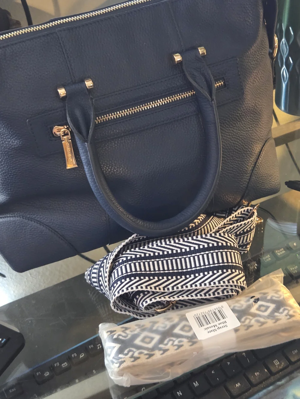 EUC Pom Pom London Greenwich Tote In Moonlight Blue